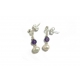 Purple Amethyst and Pearl Drop Earrings